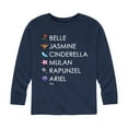 thumbnail image 1 of Disney Emoji - Princess List Icons - Toddler And Youth Long Sleeve Graphic T-Shirt, 1 of 5