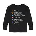 thumbnail image 1 of Disney Emoji - Princess List Icons - Toddler And Youth Long Sleeve Graphic T-Shirt, 1 of 5