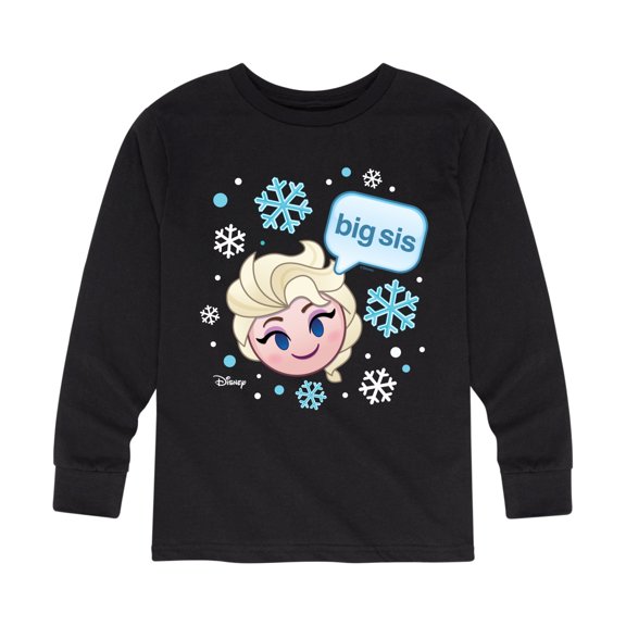 Disney Emoji - Sis Big Elsa - Toddler And Youth Long Sleeve Graphic T-Shirt