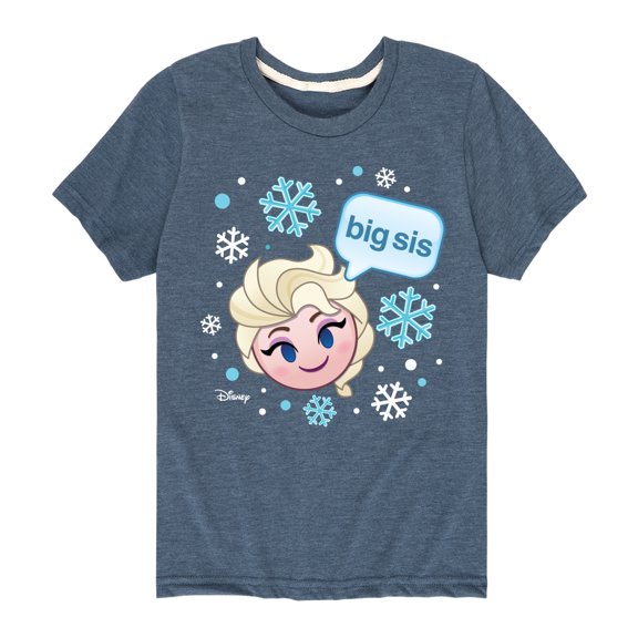 Disney Emoji - Sis Big Elsa - Toddler And Youth Short Sleeve Graphic T-Shirt