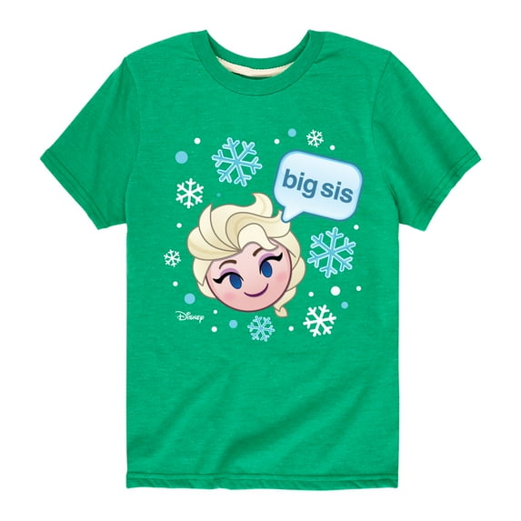 Disney Emoji - Sis Big Elsa - Toddler And Youth Short Sleeve Graphic T-Shirt