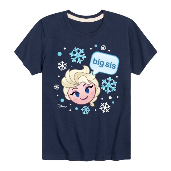 Disney Emoji - Sis Big Elsa - Toddler And Youth Short Sleeve Graphic T-Shirt