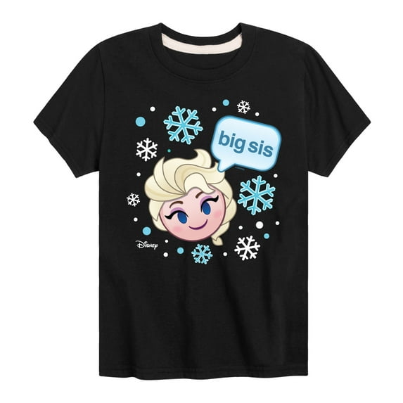 Disney Emoji - Sis Big Elsa - Toddler And Youth Short Sleeve Graphic T-Shirt
