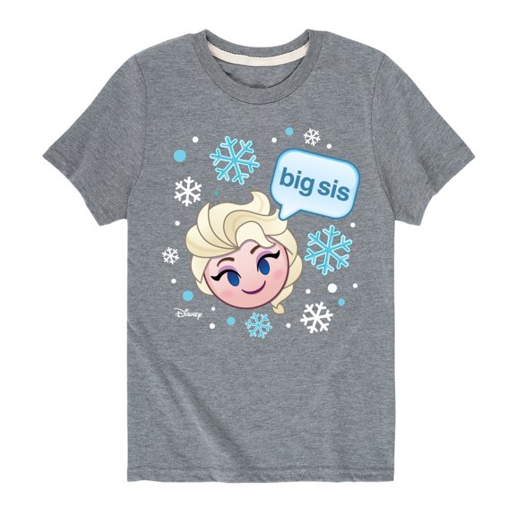 Disney Emoji - Sis Big Elsa - Toddler And Youth Short Sleeve Graphic T-Shirt