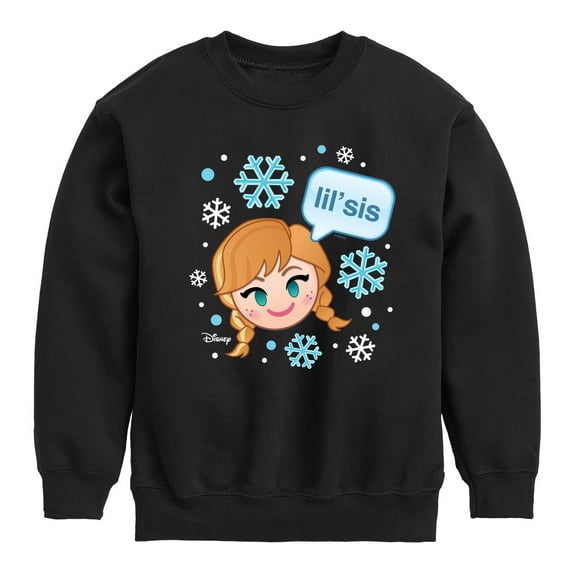 Disney Emoji - Sis Lil Anna - Toddler And Youth Crewneck Fleece Sweatshirt