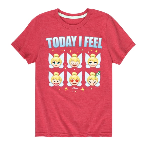 Disney Emoji - Today I Feel Tinkerbell Design - Toddler And Youth Short Sleeve Graphic T-Shirt