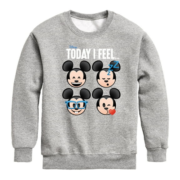 Disney Emoji - Today I Feel - Toddler And Youth Crewneck Fleece Sweatshirt