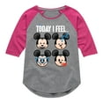 thumbnail image 1 of Disney Emoji - Today I Feel - Toddler And Youth Girls Raglan Graphic T-Shirt, 1 of 5