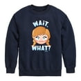 thumbnail image 1 of Disney Emoji - Wait What Anna - Toddler And Youth Crewneck Fleece Sweatshirt, 1 of 5