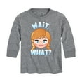 thumbnail image 1 of Disney Emoji - Wait What Anna  - Toddler And Youth Long Sleeve Graphic T-Shirt, 1 of 5