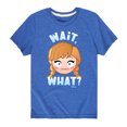 thumbnail image 1 of Disney Emoji - Wait What Anna - Toddler And Youth Short Sleeve Graphic T-Shirt, 1 of 5