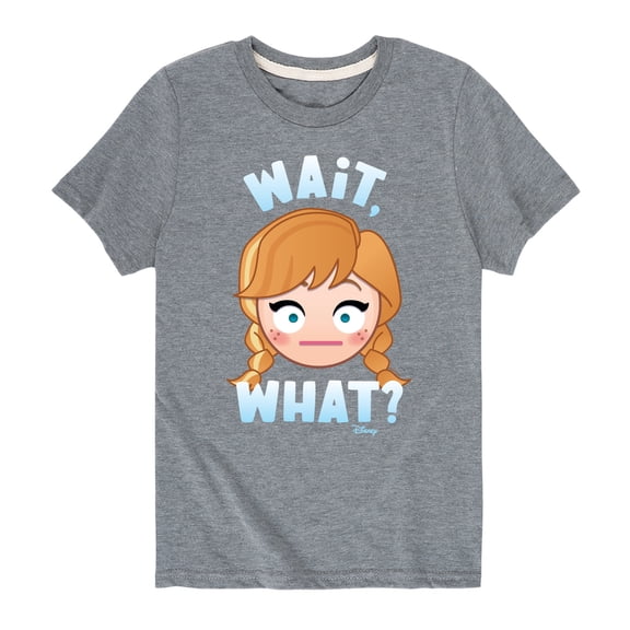 Disney Emoji - Wait What Anna - Toddler And Youth Short Sleeve Graphic T-Shirt