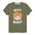 thumbnail image 1 of Disney Emoji - Wait What Anna - Toddler And Youth Short Sleeve Graphic T-Shirt, 1 of 5