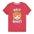 thumbnail image 1 of Disney Emoji - Wait What Anna - Toddler And Youth Short Sleeve Graphic T-Shirt, 1 of 5