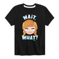 thumbnail image 1 of Disney Emoji - Wait What Anna - Toddler And Youth Short Sleeve Graphic T-Shirt, 1 of 5