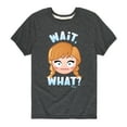 thumbnail image 1 of Disney Emoji - Wait What Anna - Toddler And Youth Short Sleeve Graphic T-Shirt, 1 of 5
