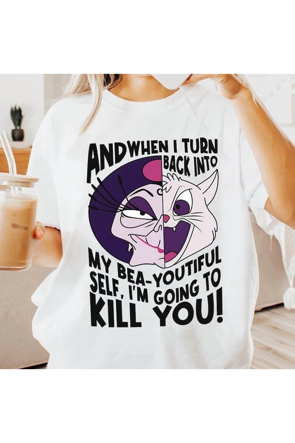 Disney Emperor's New Groove Villains Yzma Cat Shirt, Villains Yzma Cat Tee, Disneyland Trip Matching Shirts, Disney 2025 Trip Shirt,White Color,Size XL