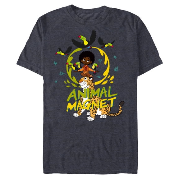 Disney Encanto Antonio Animal Magnet - Short Sleeve Blended T-Shirt for Adults - Customized-Navy Heather