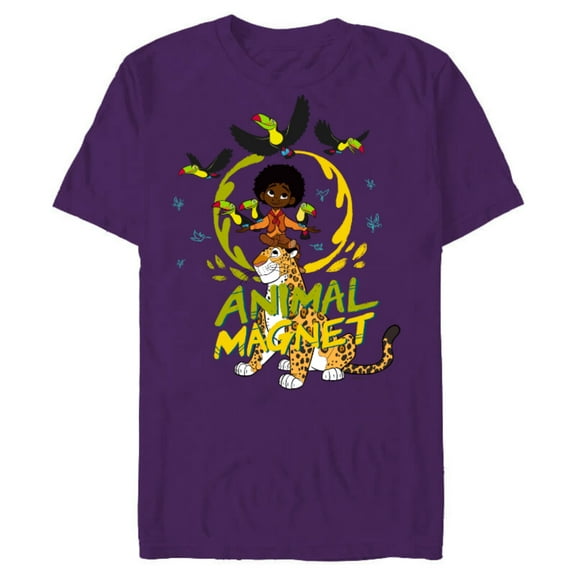 Disney Encanto Antonio Animal Magnet - Short Sleeve Blended T-Shirt for Adults - Customized-Purple