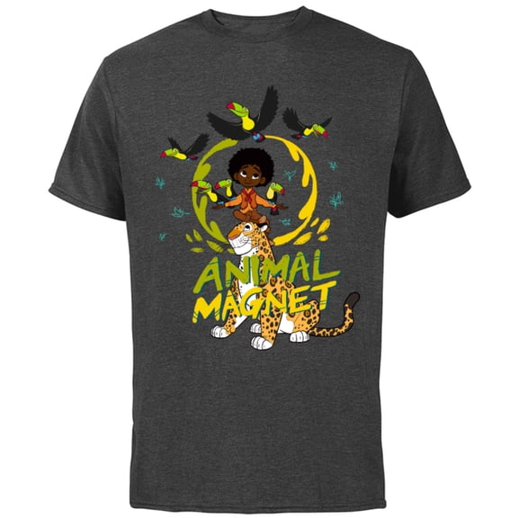 Disney Encanto Antonio Animal Magnet - Short Sleeve Cotton T-Shirt for Adults - Customized-Charcoal