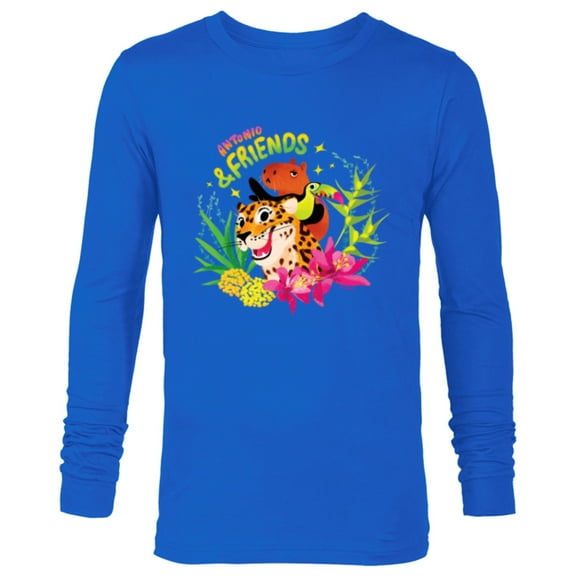 Disney Encanto Antonio & Friends Pico Parce Chispi Animals - Long Sleeve T-Shirt for Men - Customized-Navy