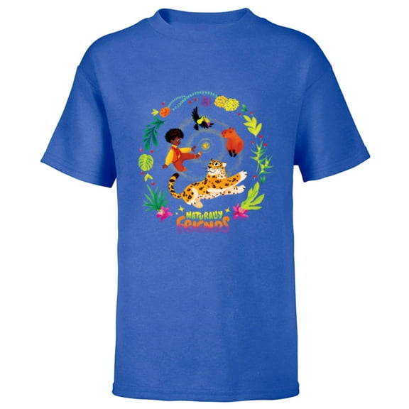 Disney Encanto Antonio Madrigal & Animals Naturally Friends - Short Sleeve T-Shirt for Kids - Customized-Royal