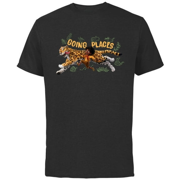Disney Encanto Antonio Madrigal Jaguar Going Places - Short Sleeve Cotton T-Shirt for Adults - Customized-Black
