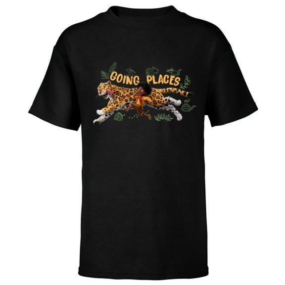 Disney Encanto Antonio Madrigal Jaguar Going Places - Short Sleeve T-Shirt for Kids - Customized-Black