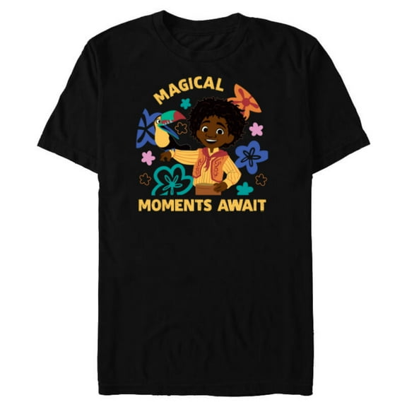 Disney Encanto Antonio Madrigal & Pico Magical Moments Await - Short Sleeve Blended T-Shirt for Adults - Customized-Black