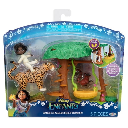 Disney Encanto Antonio's Step & Swing Small Doll Playset, Includes 3 Accessories, for Children Ages 3+