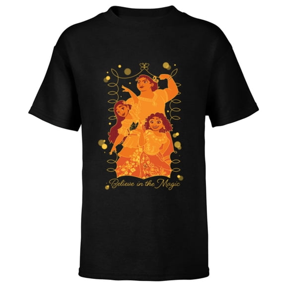 Disney Encanto Believe in the Magic Mirabel Luisa Isabela - Short Sleeve T-Shirt for Kids - Customized-Black