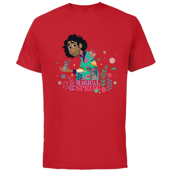 Disney Encanto Bruno Flowers & Plants Easter Magical Spring - Short Sleeve Cotton T-Shirt for Adults - Customized-Red