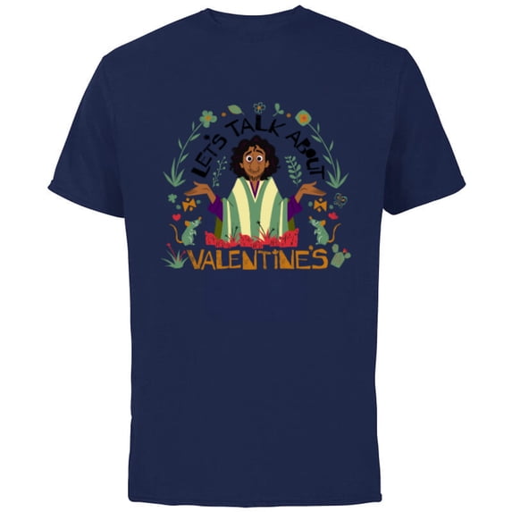 Disney Encanto Bruno Love Let’s Talk About Valentine’s Day - Short Sleeve Cotton T-Shirt for Adults - Customized-Navy