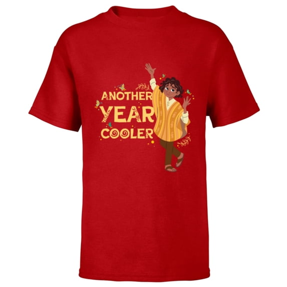 Disney Encanto Camilo Madrigal Another Year Cooler Birthday - Short Sleeve T-Shirt for Kids - Customized-Red