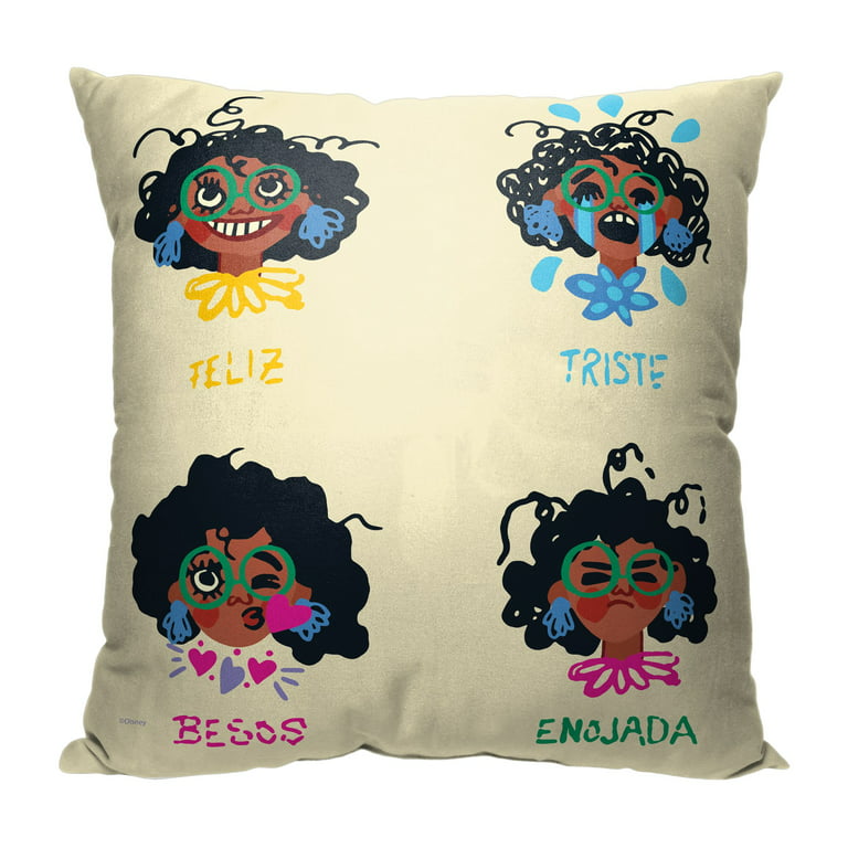 Disney Encanto Decorative Pillow, Polyester, Square, 18x18, Multi Color, 1  Each