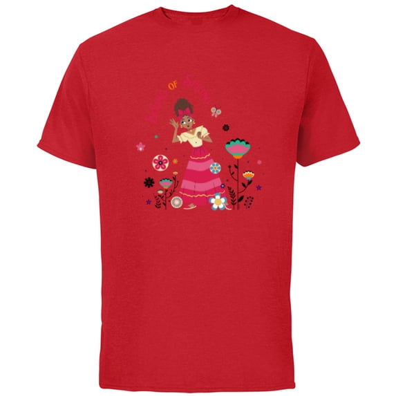 Disney Encanto Dolores Easter Flowers Sound of Spring - Short Sleeve Cotton T-Shirt for Adults - Customized-Red