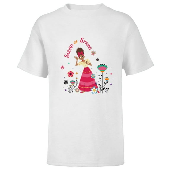 Disney Encanto Dolores Easter Flowers Sound of Spring - Short Sleeve T-Shirt for Kids - Customized-White