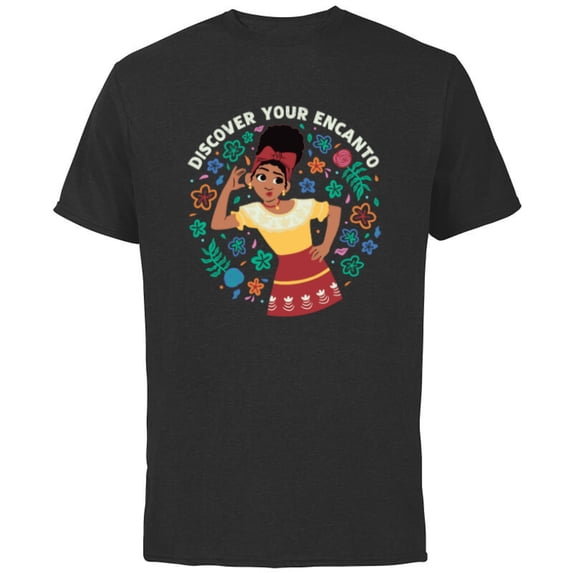 Disney Encanto Dolores Madrigal Discover Your Encanto - Short Sleeve Cotton T-Shirt for Adults - Customized-Black