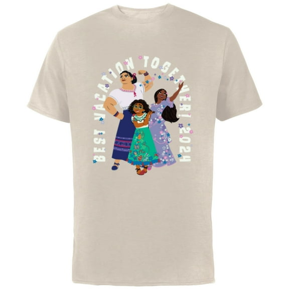 Disney Encanto Family Trip Best Vacation Together 2024 - Short Sleeve Cotton T-Shirt for Adults - Customized-Natural