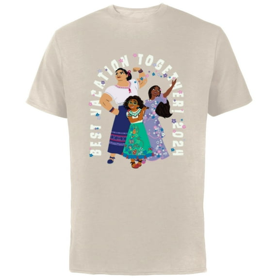 Disney Encanto Family Trip Best Vacation Together 2024 - Short Sleeve Cotton T-Shirt for Adults - Customized-Natural