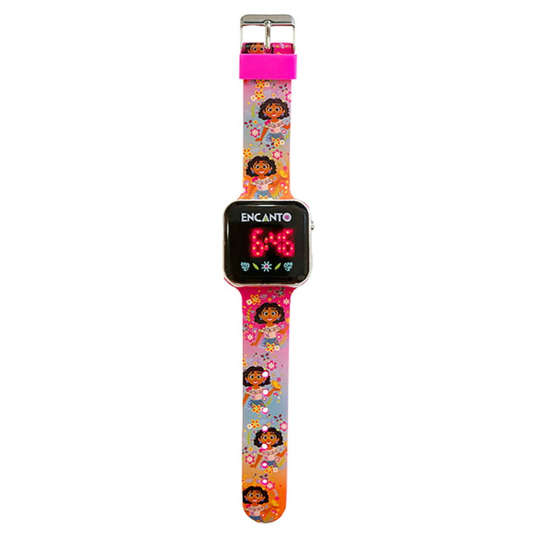 Disney Encanto Female Child Square LED Watch with Silicone Strap (ENC4021WM)