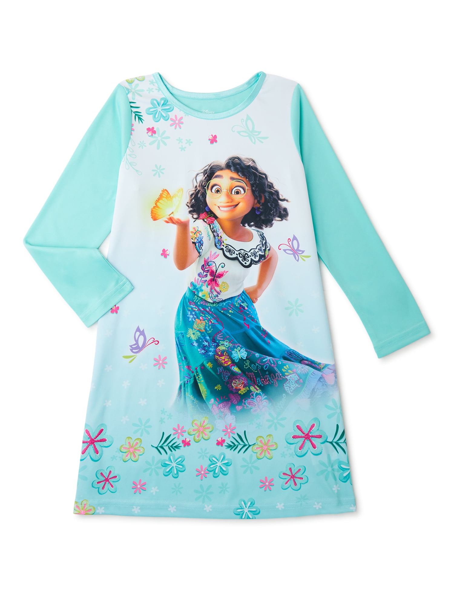 Disney Encanto Girls Mirabel Long Sleeve Pajama Nightgown, Sizes 410