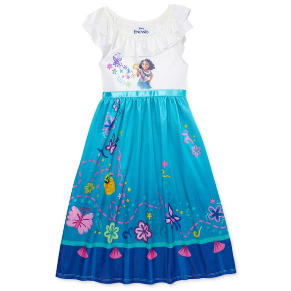Disney Encanto Girls Nightgown Sleepshirt Female Set 4 to 10, Maribel, Size: 10