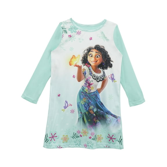 Disney Encanto Girls Nightgown Sleepshirt Female Set 4 to 10, Mint, Size: 10