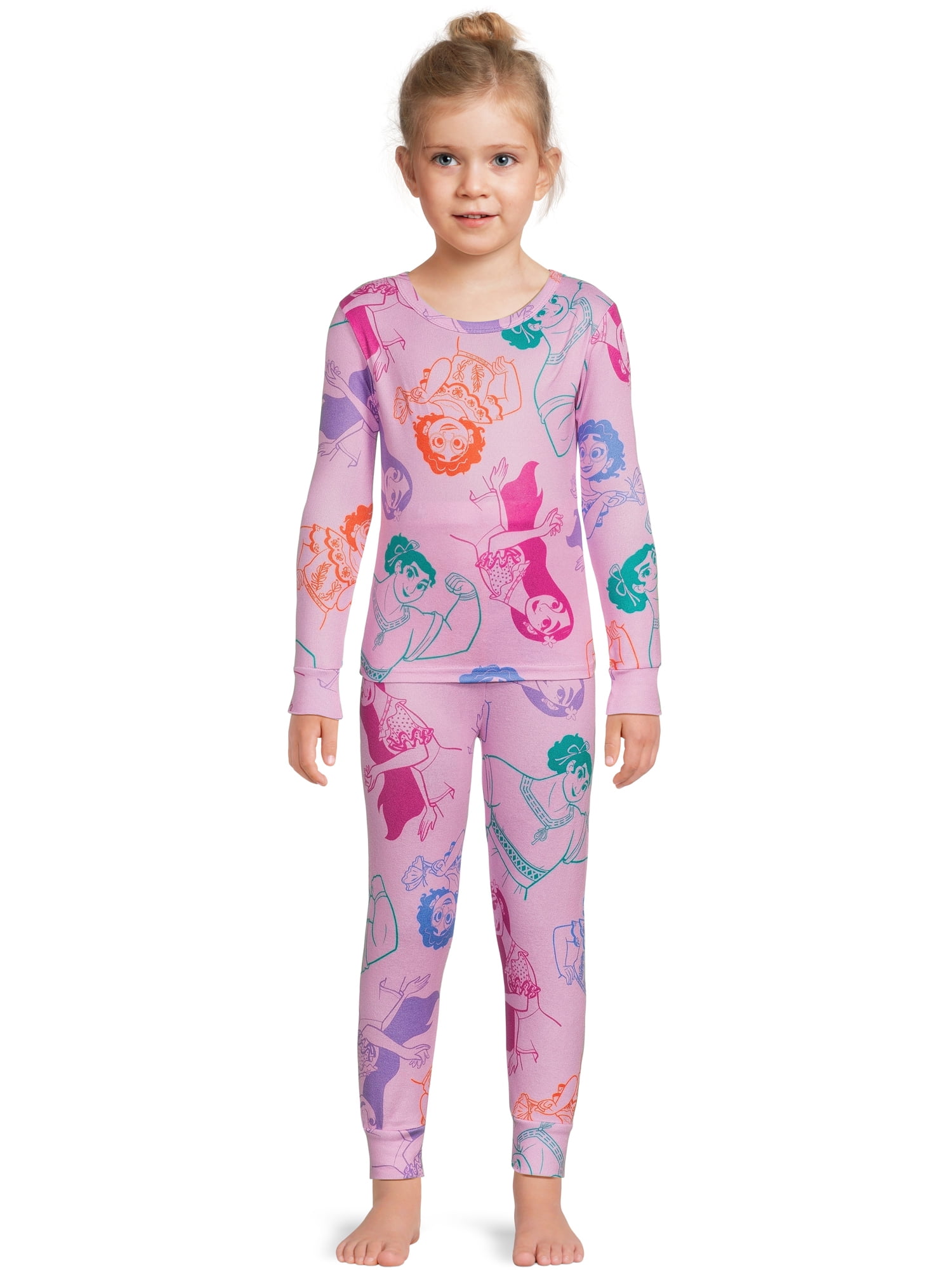 Disney Encanto Girls Print Long Sleeve Top and Pants Pajama Set, 2 ...