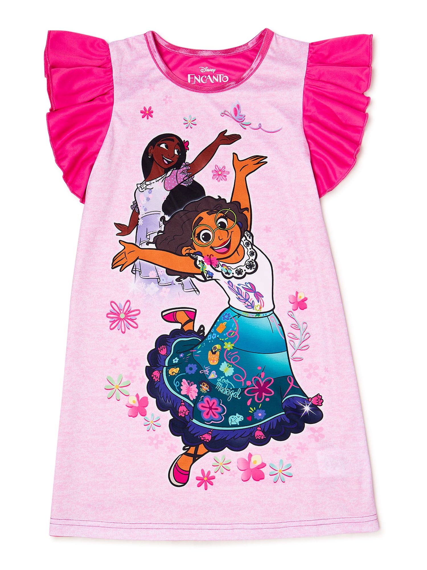 Disney Encanto Girls Short Sleeve Pajama Nightgown, Sizes 4-10