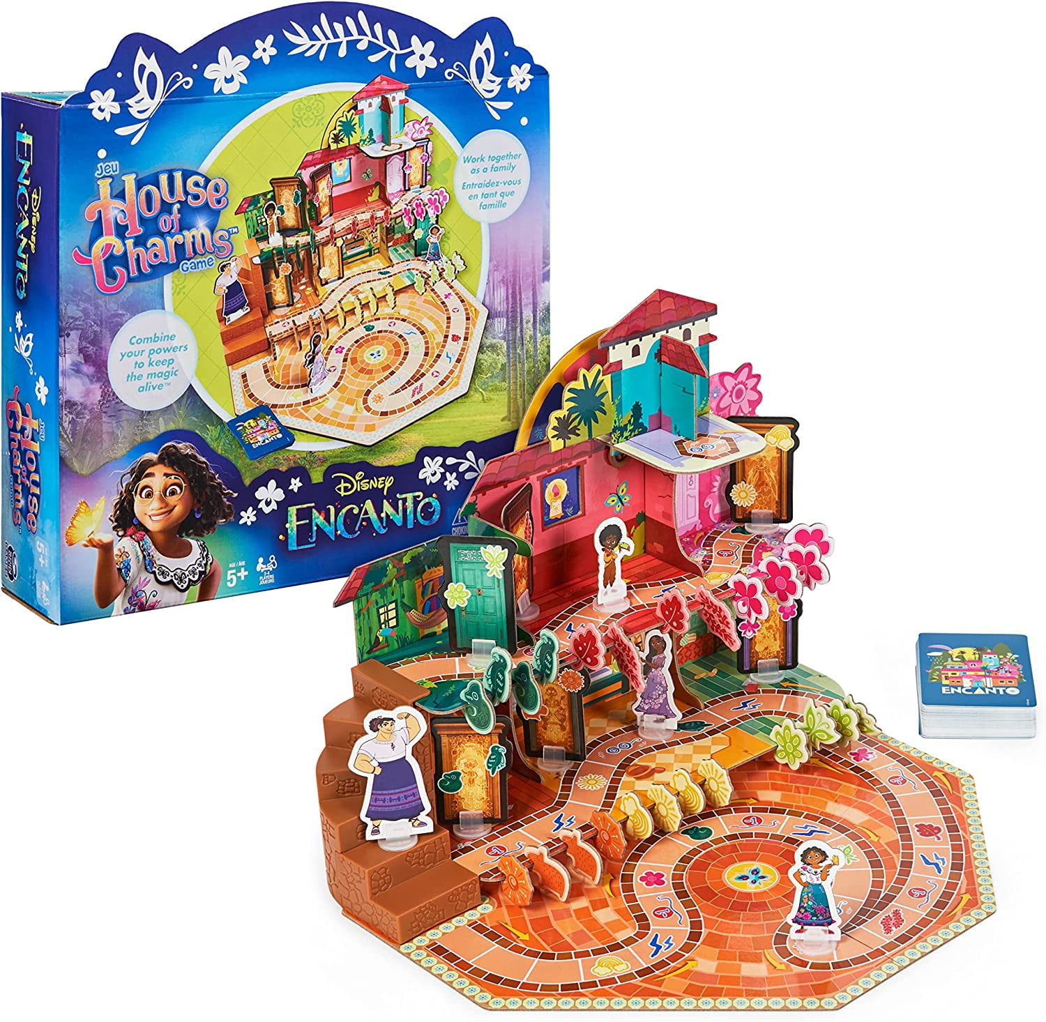 Disney Encanto, House of Charms Family Board Game with Magic Tokens Based on The Movie, Ages 5 and up