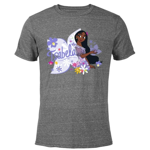 Disney Encanto Isabela Blooms - Short Sleeve Blended T-Shirt for Adults – Customized-Dark Heather