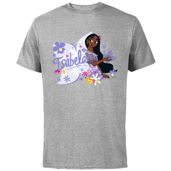 Disney Encanto Isabela Blooms - Short Sleeve Cotton T-Shirt for Adults – Customized-Athletic Heather