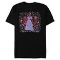 thumbnail image 1 of Disney Encanto Isabela Heart & Flowers Happy Valentine’s Day - Short Sleeve Blended T-Shirt for Adults - Customized-Black, 1 of 5